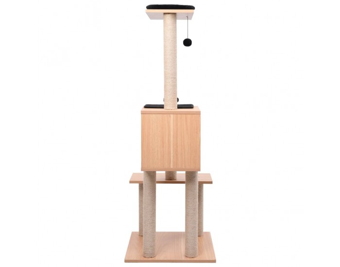 Sonata Котешко дърво със сизалени стълбове, подложка, 129 см