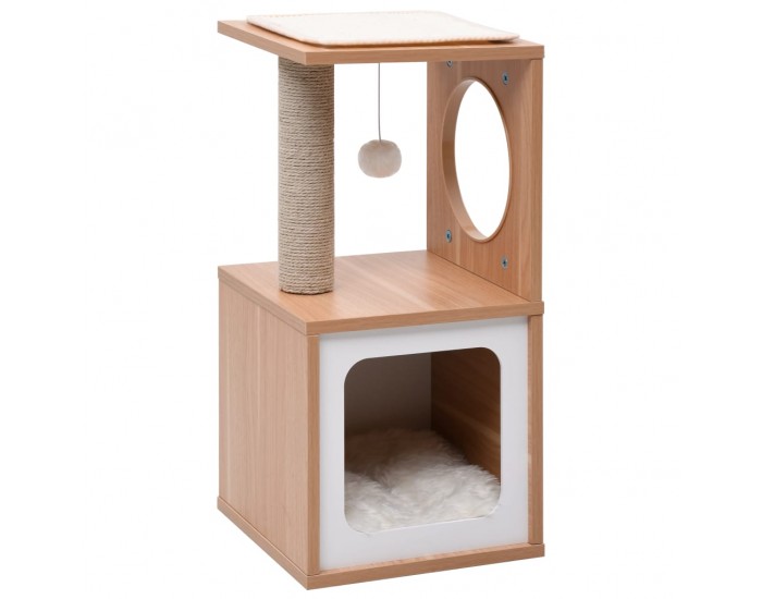 Sonata Котешко дърво със сизалени стълбове, подложка, 60 см