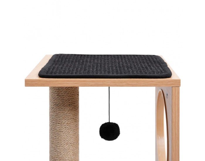 Sonata Котешко дърво със сизалени стълбове, подложка, 60 см