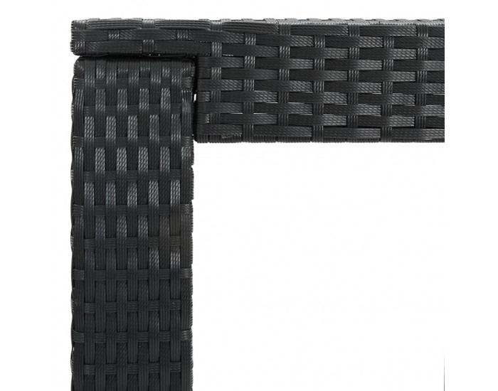 Sonata Градинска бар маса, черна, 60,5x60,5x110,5 см, полиратан