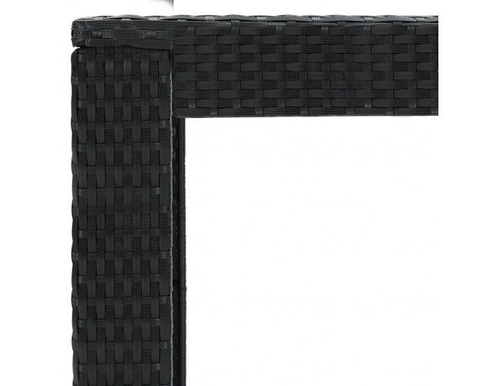 Sonata Градинска бар маса, черна, 140,5x60,5x110,5 см, полиратан