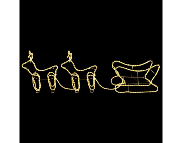 Sonata Коледна украса за открито северни елени с шейна 576 LED