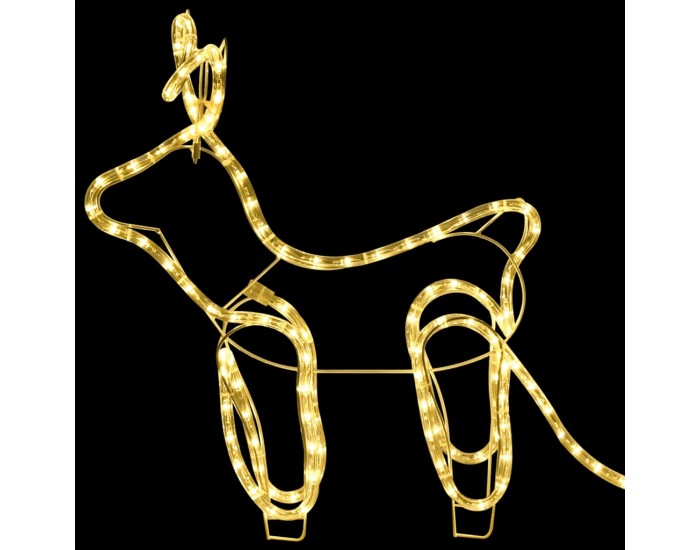 Sonata Коледна украса за открито северни елени с шейна 576 LED