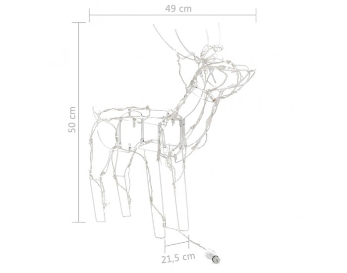 Sonata Коледна украса, 3 светещи елена, 229 LED лампички