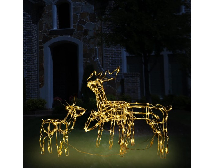 Sonata Коледна украса, 3 светещи елена, 229 LED лампички