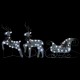 Sonata Коледна украса за открито северни елени с шейна 60 LED сребрист