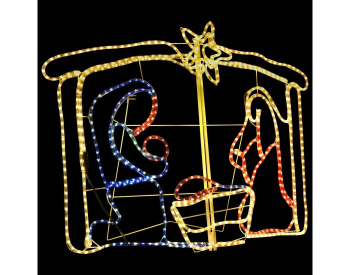 Sonata Коледна украса Рождество Христово 240 LED 116x41x87 см
