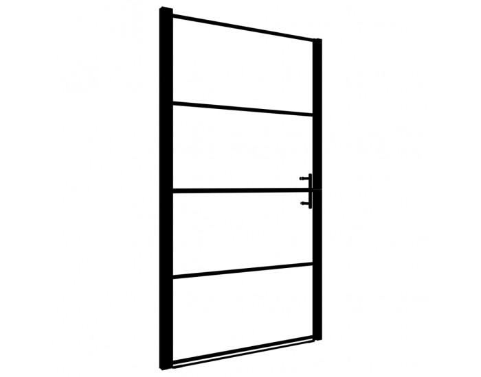 Sonata Врата за душ, закалено стъкло, 100x178 см, черна