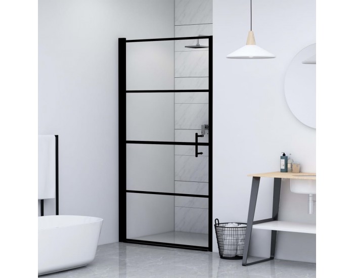 Sonata Врата за душ, закалено стъкло, 100x178 см, черна