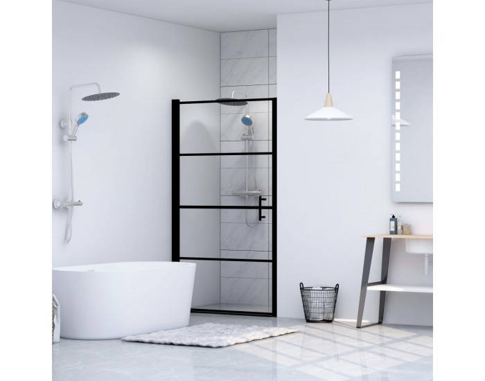 Sonata Врата за душ, закалено стъкло, 100x178 см, черна