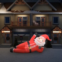 Sonata Надуваем Дядо Коледа, LED, IP44, червен, 360 см, XXL - Сезонни и Празнични Декорации