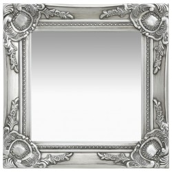 Sonata Стенно огледало, бароков стил, 40x40 см, сребристо - Огледала