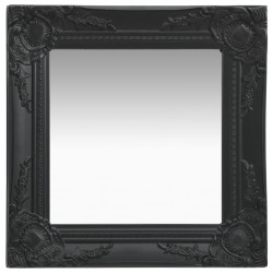 Sonata Стенно огледало, бароков стил, 40x40 см, черно - Огледала