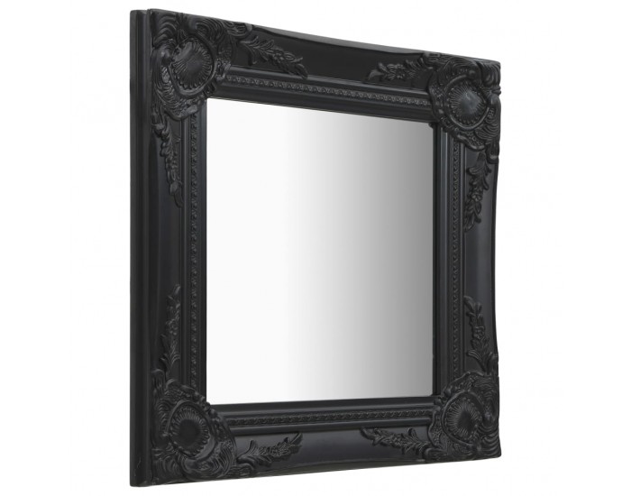 Sonata Стенно огледало, бароков стил, 40x40 см, черно