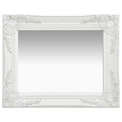 Sonata Стенно огледало, бароков стил, 50x40 см, бяло - Огледала
