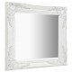 Sonata Стенно огледало, бароков стил, 50x50 см, бяло