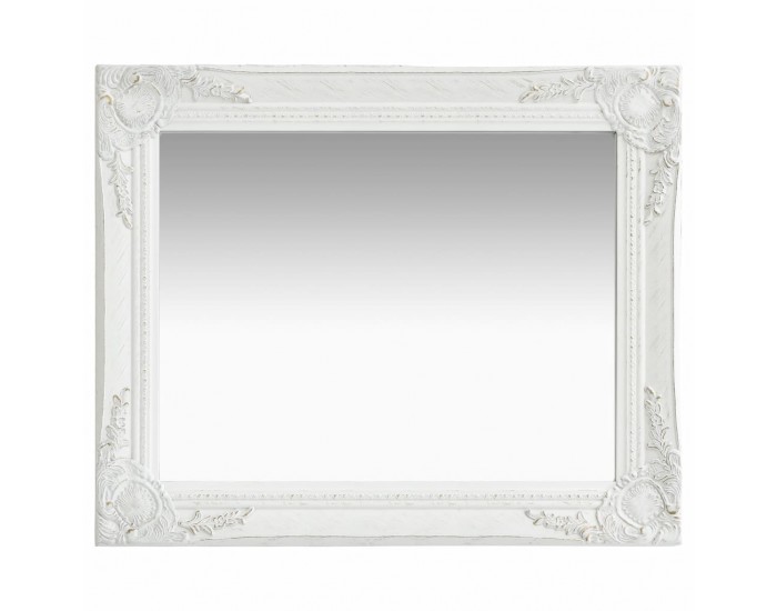 Sonata Стенно огледало, бароков стил, 50x60 см, бяло