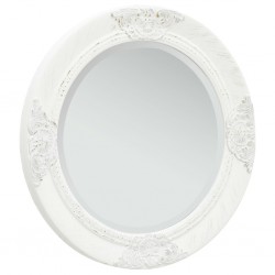 Sonata Стенно огледало, бароков стил, 50 см, бяло - Огледала