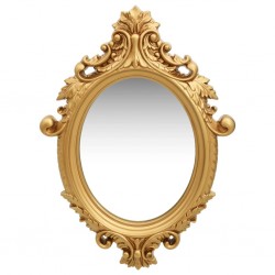 Sonata Стенно огледало, стил замък, 56x76 см, златисто - Огледала