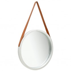 Sonata Стенно огледало с каишка, 50 см, сребристо - Антре