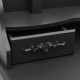 Sonata Комплект тоалетка с табуретка, черен, 75x69x140 см, пауловния