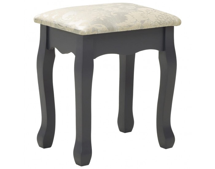 Sonata Комплект тоалетка с табуретка, сив, 75x69x140 см, пауловния