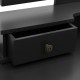 Sonata Комплект тоалетка с табуретка, черен, 100x40x146 см, пауловния