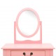 Sonata Тоалетка с табуретка, розова, 65x36x128 см, пауловния, МДФ