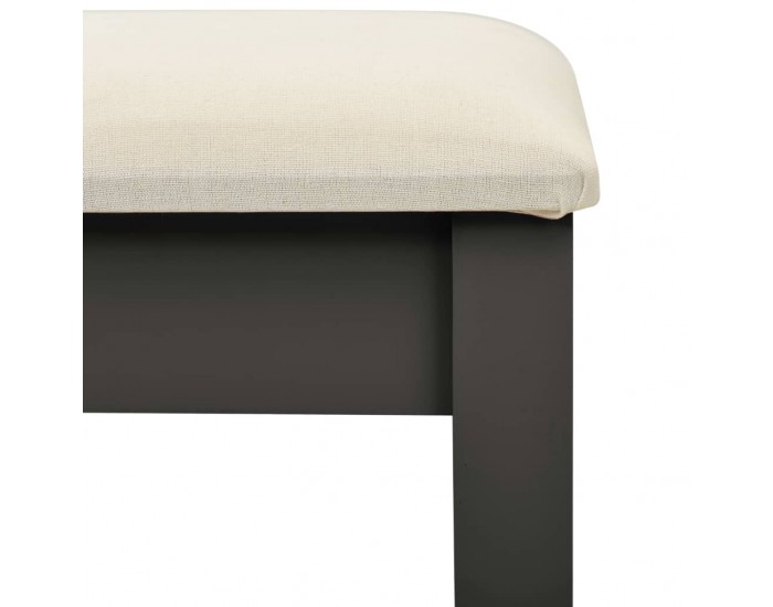 Sonata Тоалетка с табуретка, сива, 65x36x128 см, пауловния, МДФ