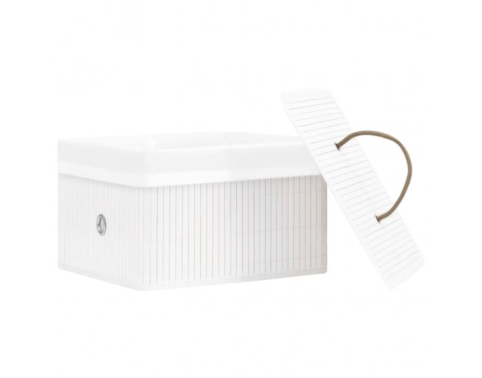 Sonata Бамбукови кутии за съхранение 4 бр бели Sonata Бамбукови кутии за съхранение 4 бр бели