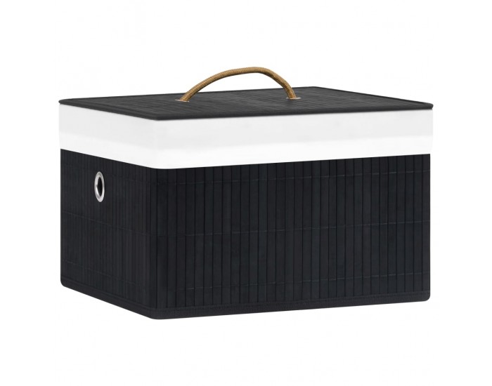 Sonata Бамбукови кутии за съхранение 4 бр черни