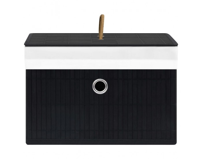 Sonata Бамбукови кутии за съхранение 4 бр черни