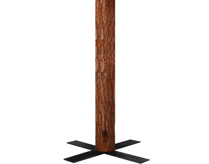 Sonata Тънка коледна елха с истинско дърво и бял сняг зелена 210 см