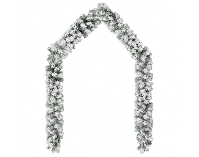 Sonata Коледен гирлянд със сняг, зелен, 5 м, PVC