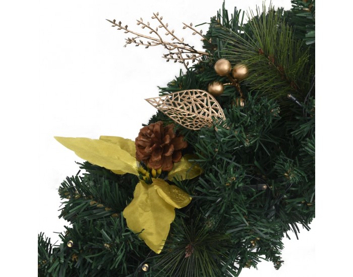 Sonata Коледен гирлянд с LED лампички, зелен, 2,7 м, PVC