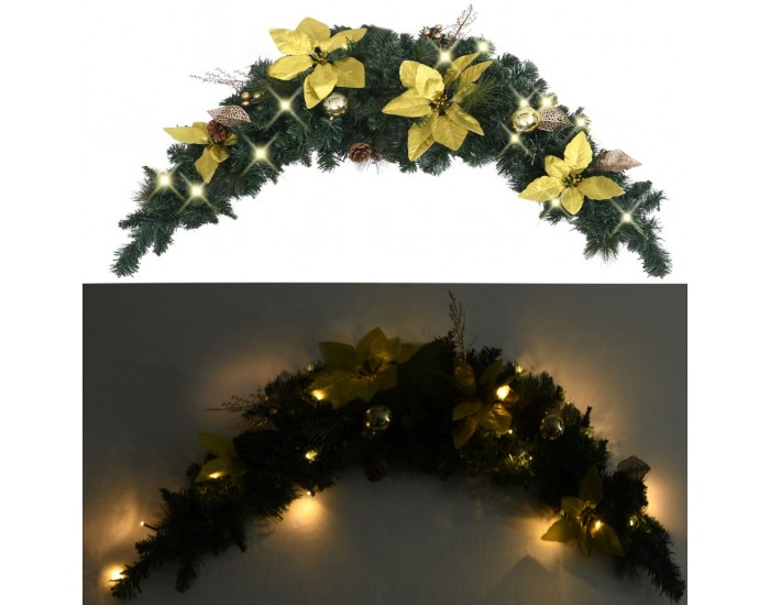 Sonata Коледна арка с LED лампички, зелена, 90 см, PVC Sonata Коледна арка с LED лампички, зелена, 90 см, PVC