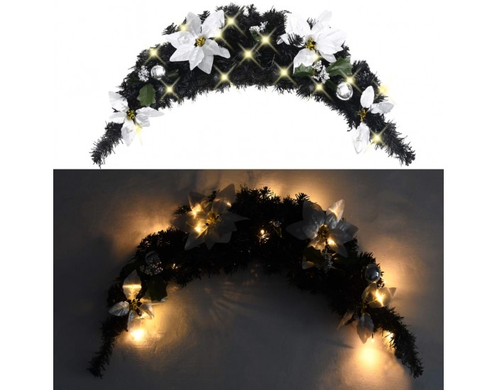 Sonata Коледна арка с LED лампички, черна, 90 см, PVC Sonata Коледна арка с LED лампички, черна, 90 см, PVC