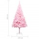 Sonata Изкуствена коледна елха със стойка, розова, 210 см, PVC