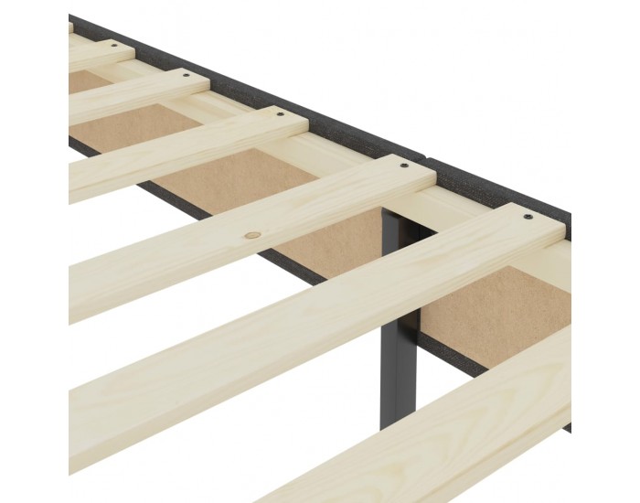 Sonata Боксспринг легло, тъмносиво, текстил, 120x200 см