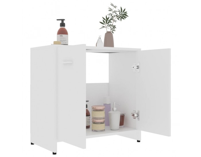 Sonata Шкаф за баня, бял, 60x33x58 см, ПДЧ