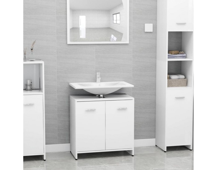 Sonata Шкаф за баня, бял, 60x33x58 см, ПДЧ