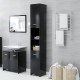 Sonata Шкаф за баня, черен, 30x30x183,5 см, ПДЧ