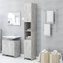 Sonata Шкаф за баня, бетонно сив, 30x30x183,5 см, ПДЧ - Шкафове за баня
