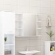 Sonata Шкаф за баня с огледало, бял гланц, 80x20,5x64 см, ПДЧ