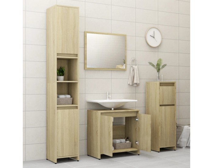 Sonata Шкаф за баня, дъб сонома, 60x33x58 см, ПДЧ