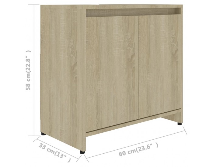 Sonata Шкаф за баня, дъб сонома, 60x33x58 см, ПДЧ