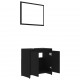 Sonata Комплект мебели за баня, черен, ПДЧ