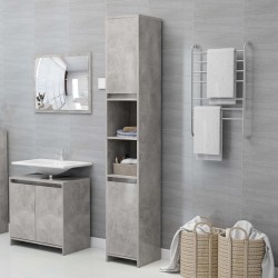 Sonata Шкаф за баня, бетонно сив, 30x30x183,5 см, ПДЧ - Баня