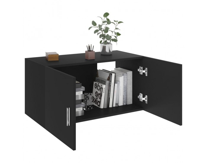 Sonata Шкаф за стена, черен, 80x39x40 см, ПДЧ