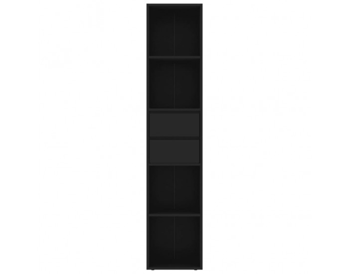 Sonata Шкаф библиотека, черен, 36x30x171 см, ПДЧ